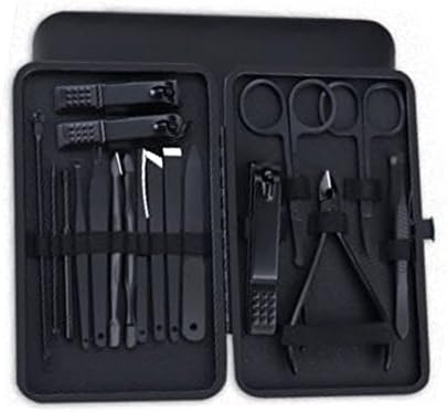 МАНИКУРА НА ЈУЕХУАМ Постави 18 парчиња алатки за нега на нокти од не'рѓосувачки челик Професионален клиперс за нокти Педикир постави