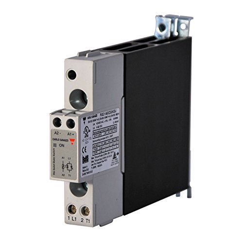 CARLO GAVAZZI RGC1A60D15KGU Solid State Relay and Contactor, Slim 17.5 mm Width, Maximum 20 amp AC Switching, Up to 3 hp Rated,