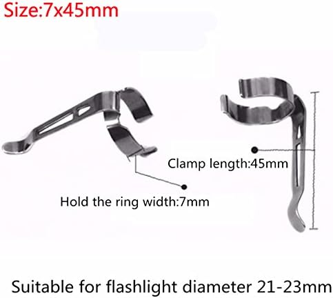 Lteftlfl, џебниот клип на фенерче од не'рѓосувачки челик за универзална фенерче - 5,5х45мм
