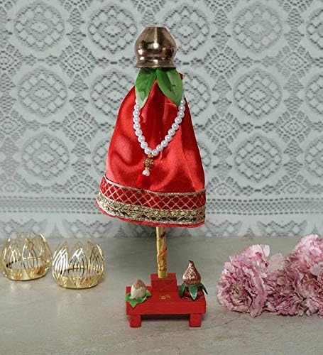 Itiha Red Gudi Showpiece Gudi Padwa Подарок, Подарок за враќање, подарок за затоплување во куќата
