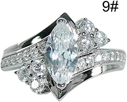 Циркон дами ringвонат накит предлог за роденден Подарок невестински ангажман забава прстен алт прстен