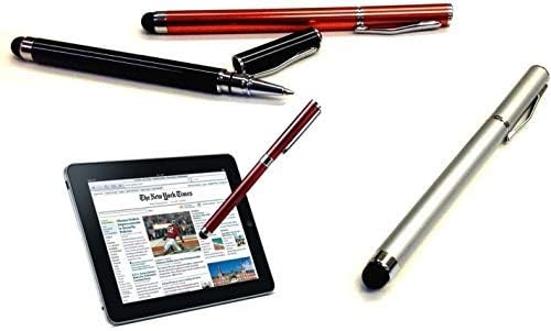 Tek Styz Pro Stylus + Pen работи за Samsung Galaxy Tab A7 10.4 со сопствен допир со висока чувствителност и црно мастило! [3 пакет-црвен]
