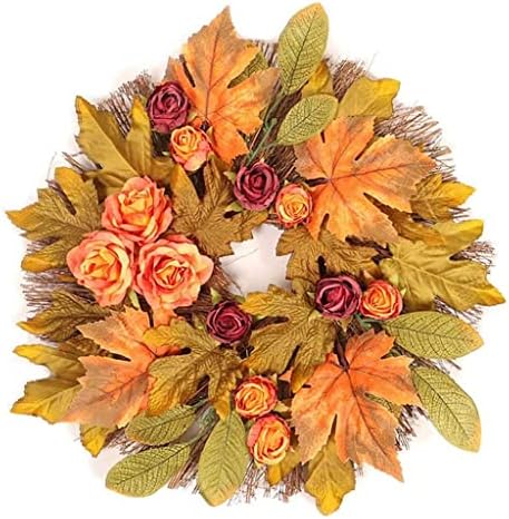 Haаолеј јавор цветен венец за влезна врата есенска декорација врата украсен украс