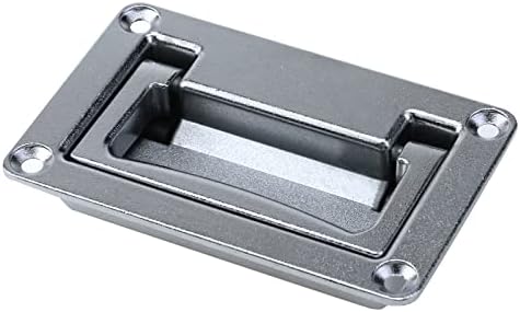 Semetall Flush Lift Врзана рачка на вратата од цинк легура од вдлабнајте ја рачката за влечење сребро