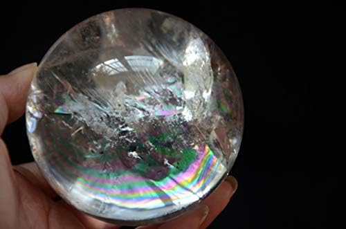 Висока височина на тибетан Хималај, чиста кристална кварц Виножито топка сфера Орб 3,18 инчи духовно заздравување на Реики