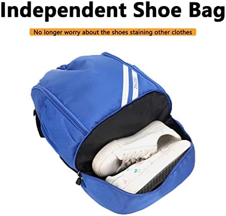 Muntico водоотпорен ранец на ранец Спортски ранец со оддели за чевли, големи торби за влечење на теретани за мажи жени