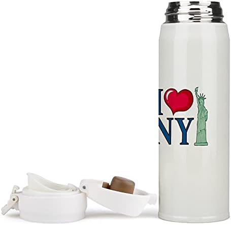 Јас многу го сакам Newујорк, изолирана шише со вода со шише со вода чај чаша чаша чаша за пешачење со спортски велосипедизам