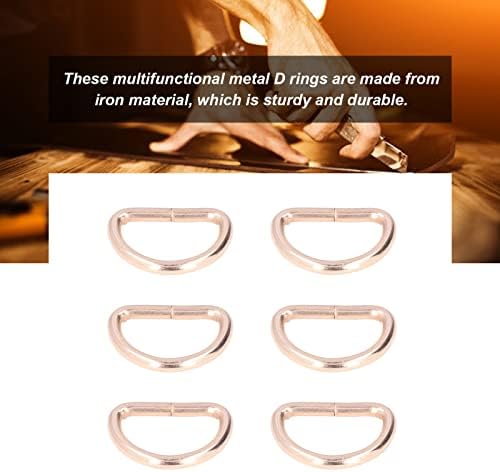 100 парчиња d прстен Цврст полукружен метал Д прстени не се избркани за додатоци за DIY торбички за миленичиња ланци со ланци