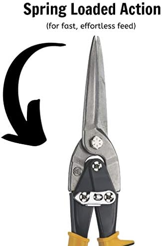 Teng Tools Tools Aviation Tin Snips - директно редовните ножици за сечење калај - 495, сребро
