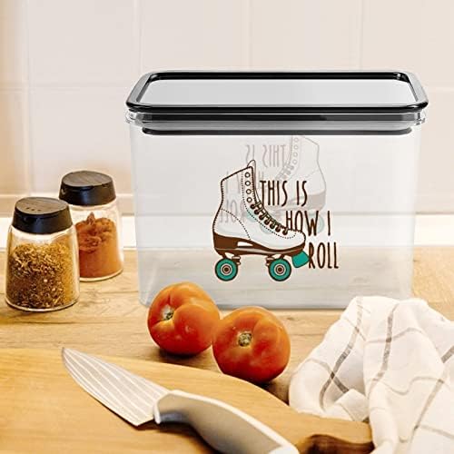 Вака Тркалам Ролери Пластична Кутија За Складирање Храна Контејнери За Складирање Со Капаци Оризова Тегла Запечатена Кофа За