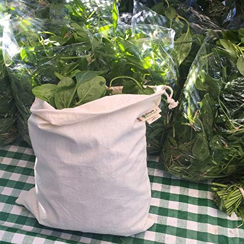 Едноставна екологија за еднократна употреба на намирници 8 торбички подароци или стартер сет, печење, издржлив, органски памук, природен