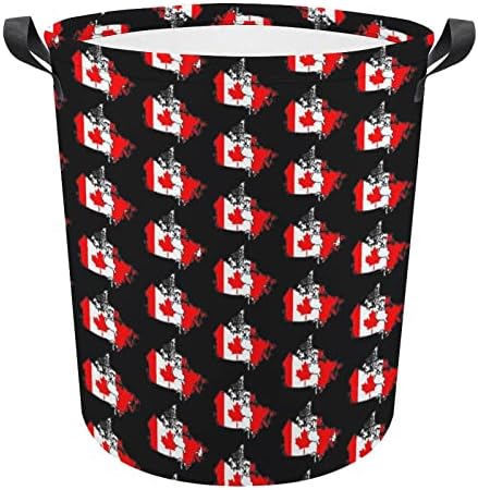 Канадски Знаме Мапа Кошница За Перење Корпа За Складирање Што Се Склопува Корпа За Отпадоци За Облека За Облека За Дома