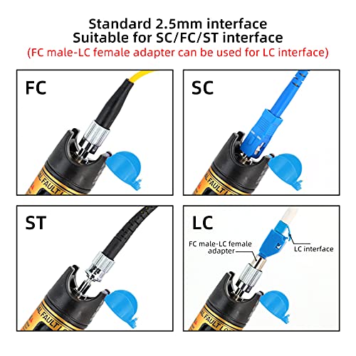 Локатор за визуелни дефекти на Keleushi 5km-30km 2,5 mm интерфејс погоден за интерфејс SC/FC/ST со FC машки LC женски може да користи