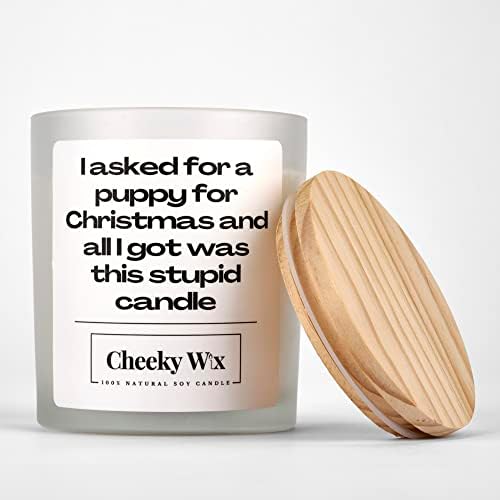 Cheeky Wix Premium свеќа - Смешни подароци за свеќи за жени, мажи, најдобри пријатели, роденден, празник, Божиќ, Ханука. Природен