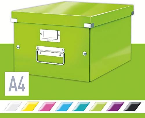 Leitz 60440054 A4 Кутија за складирање, Кликнете и Продавница Опсег, средна, зелена, 36,9 x 28,1 x 3,7 см