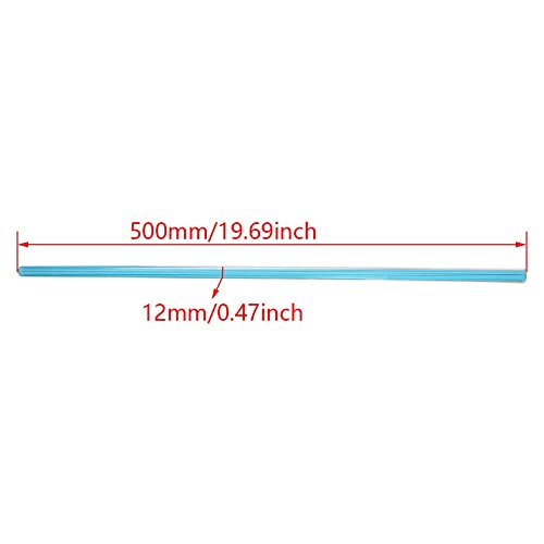 Беттомшин светло сина права линија акрилна тркалезна шипка стандардна толеранција на плексиглас лесна за DIY 12мм дијаметар 500мм