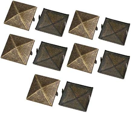 X-Dree 10pcs 35mm квадратни облик на хартија Бред бронзен тон за белешка за занаетчиски занаети (10 парчиња 35 мм en forma de papel