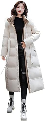 Задебелена јакна жени зимска средна должина надолу палто, кадифен вештачки топло исечено мода надворешно со дами