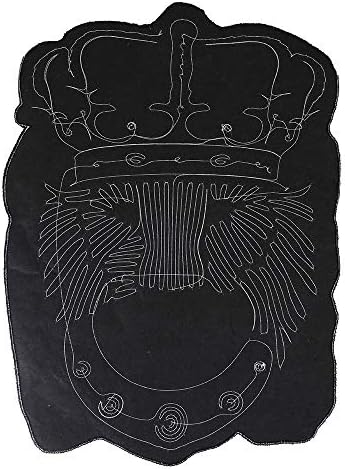 Голема круна Лав Крал глава закрпи за печатење мотиви за печатење големи ткаенини за животно шијат на големи додатоци за јакна за маици 1pc