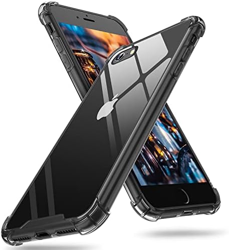 Случај орибокс Компатибилен Со Iphone SE Случај 2022/2020, Компатибилен со Iphone 7/8 Случај, со 4 Агли Заштита Од Удари Црна