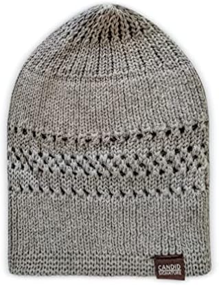 Snugzero - памучна решетка -плетена череп капа Beanie kufi | Цврсти бои и кул дизајни за секојдневно носење