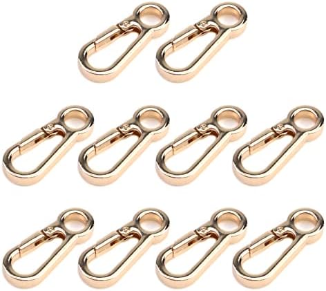 Pastlla 10pcs Lanyard Snap Hook Key Clip Clip Cooks Metal Spring Snap Keychain клуч за клучеви клип куки DIY додатоци за торби конектор чанта