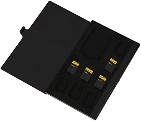 Складирање картичка кутија мемориска картичка кутија кутија за монослојни алуминиум 1SD+ 8TF микро SD картички пински складирање на капакот на