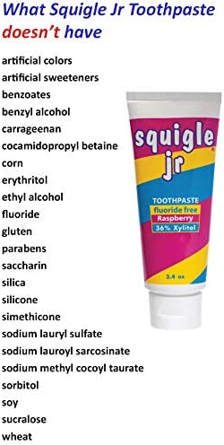 Паста за заби со Squigle JR, паста за заби за патувања, спречува шуплини, рани од рани, искривени усни. Свмити, штити суви усти. Престанува чувствителност