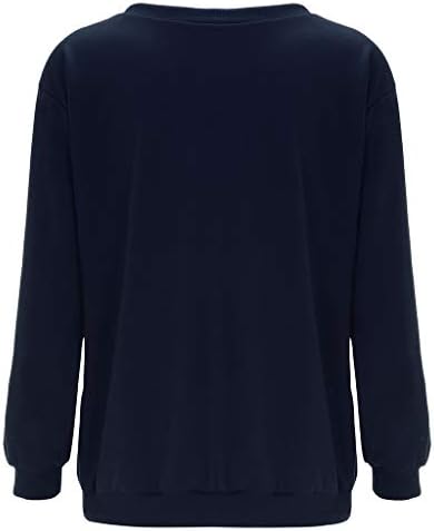 Jflyouneенски плус големина секси со едно рамо сончоглед печати долг ракав џемпер блуза врвови дуксер