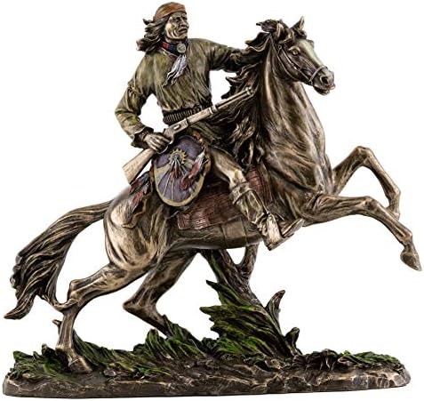 Врвна колекција Gerеронимо Оди во борбена статуа -декоративна домородна американска воин на коњски скулптури во премиум ладна бронза