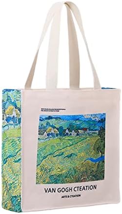 Лз платно торба торба originalетски оригинален дизајн масло сликарство уметност за жени девојка еднократно еко-пријателски торба торба