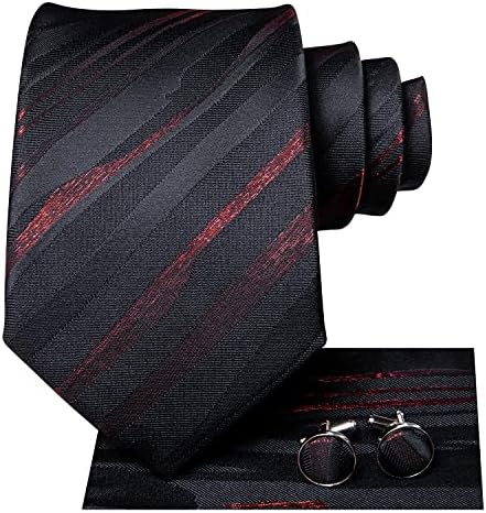 Hi-tie 63 ‘'70‘ ‘Врски за мажи свила Екстра долги врски со масти сет и џебни плоштади манжетни за деловна свадба на вратот