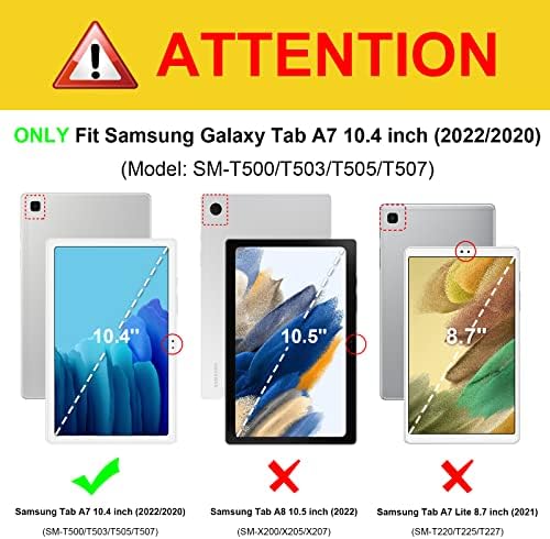 Fintie Shockproof Case за Samsung Galaxy Tab A7 10.4 инчи 2022/2020 модел, Tuatara солиден уникатен хибриден браник со удар на браник