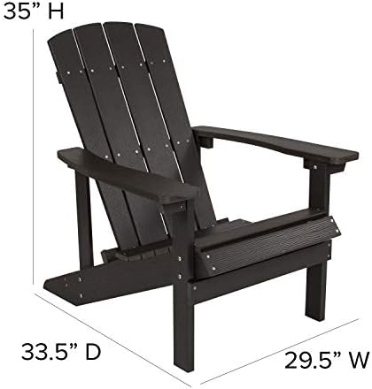 Флеш мебел JJ-C14501-2-T14001-BK -G-GG Adirondack столици, 1 пакет, црно