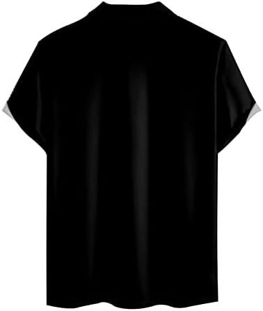Машко Копче-Долу Улица Маици Маици Блузи На Отворено Голф Блуза Печатење Облека Ретро Боја Кратки Ракави Кошула