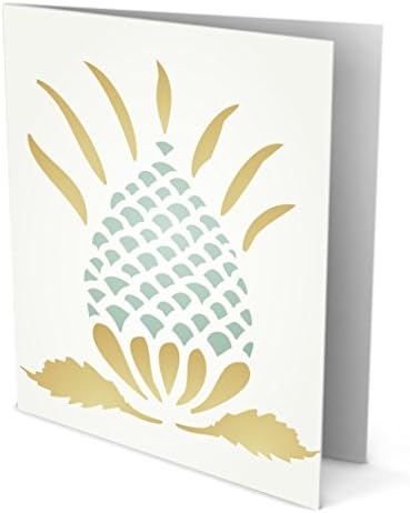Матрица од ананас, 3,25 х 4 инчи - Примитивни Ретро Уметнички Декор Матрици за Сликање Картички