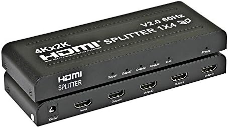 Експертски поврзување 1x4 HDMI сплитер | 4 порта | 1 во - 4 надвор | Ultra HD 4K/2K @ 60Hz, HDR | HDMI 2.0, HDCP 2.2 | Целосен HD/3D