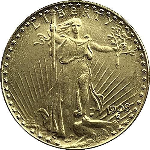 Ада Криптовалута Криптовалута Омилена Монета 1909 Американска Слобода Орел Позлатена Хард Монета Копија Монета Комеморативна