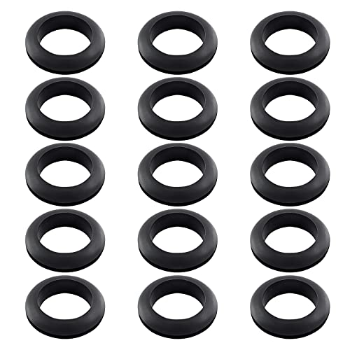 Bonsicoky 15 парчиња 1-1/2 гумени громи, црна гумена дупка за жици, заштитен ид, кабли, жици, автомобилски автомобили