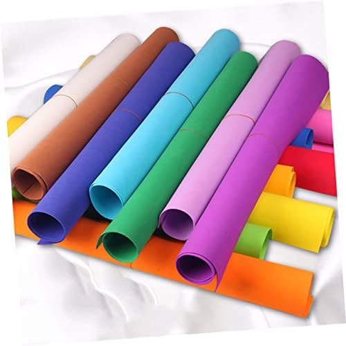 Toyvian 20 листови сунѓер хартија за ракотворби за ракотворби за занаетчиски плочи занаетчиски занаети за пена за деца за деца