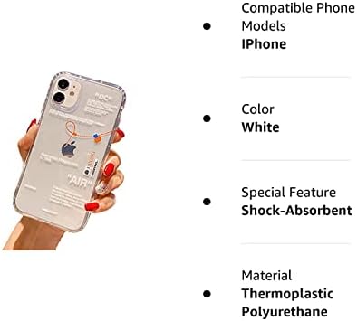 Телефонски Капак Спортски Чевли Бренд Бела Етикета телефонски случај за iPhone 12 11 XS Max XR 7 8 Плус Мека Силиконска Обвивка