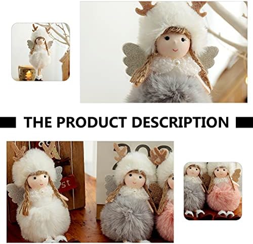 Kesyo3pcs Прекрасна Божиќна Декорација Божиќна Ангелска Кукла Деликатна Партија Приврзок Декорација Материјали