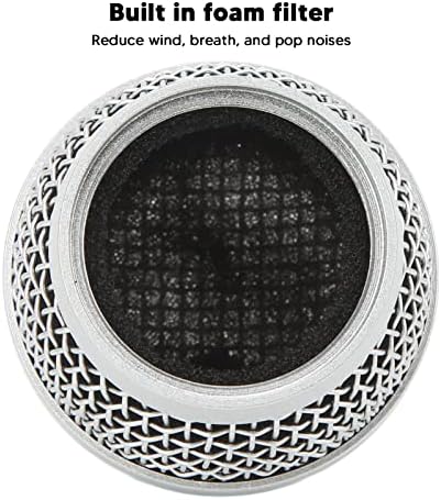 Глава на топката на микрофон, топката, замена на безжични микрофони, универзален екран со материјал од не'рѓосувачки челик за
