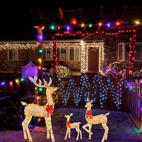 Божиќни светлина елен на отворено Божиќни ирватори ги водеа Божиќните светло за имотот за украси за украсување на отворено