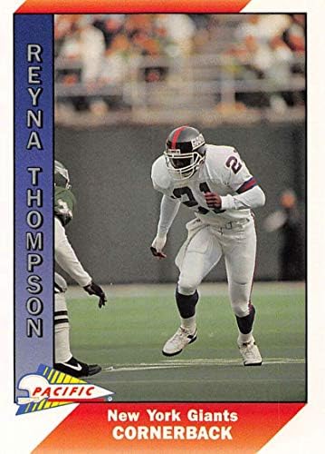 1991 Пацифик фудбал 357 Рејна Томпсон Newујорк гиганти Официјална трговска картичка во НФЛ