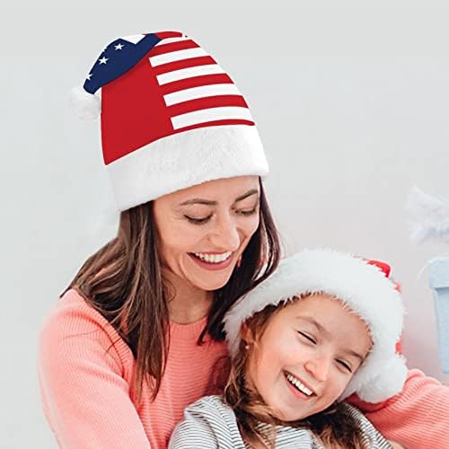 Американско Знаме Божиќна Капа Дедо Мраз Шапка Смешни Божиќни Капи Празнични Капи За Жени/Мажи
