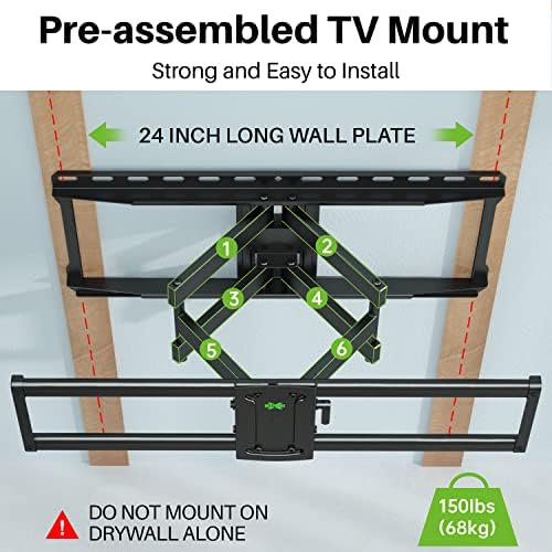 USX МОНТИРАЊЕ НА Тв-Ѕид Со Целосно Движење за 37 -90 Телевизори, MAX VESA 600x400mm, 150lbs &засилувач; USX MOUNT Soundbar Mount Sound