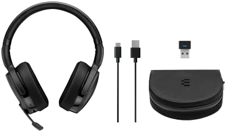 EPOS SENNHEISER C50 Bluetooth Слушалки Со Слушалки За Поништување На Микрофон | Бучава со Траење До 46 Часа Батерија Brainadapt Q Технологија-Црна