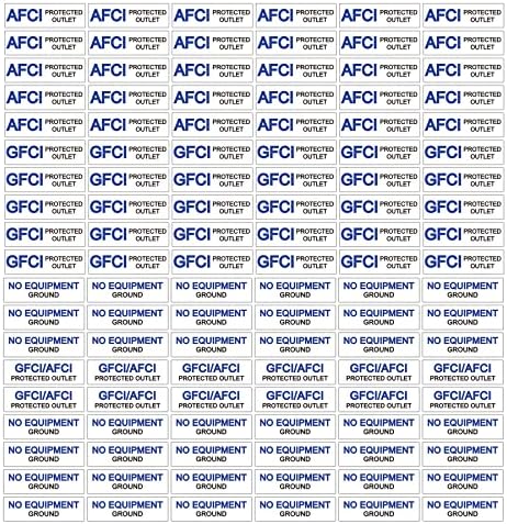 120 компјутери GFCI AFCI заштитени излезни транспарентни декорации налепници за лепки за садови без опрема, јасно етикети, симболи