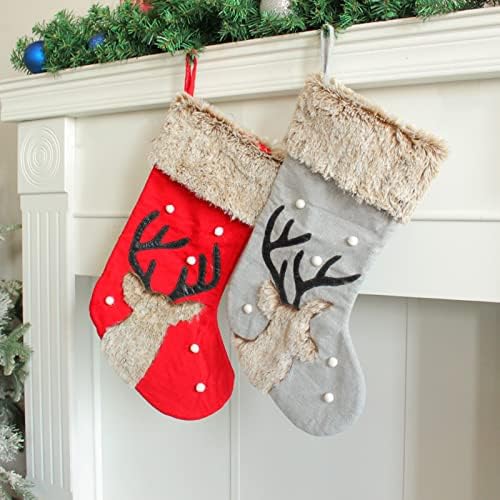 Божиќна декорација бонбони подароци чорапи персонализирани камин порибување Божиќни украси за дома и додаток за забава за детски семејни празнични